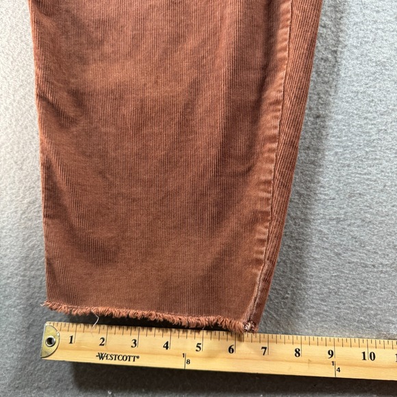 Aerie Work and Play Corduroy Overall Womens Large Brown Jumper Tapered Relaxed - Picture 11 of 15